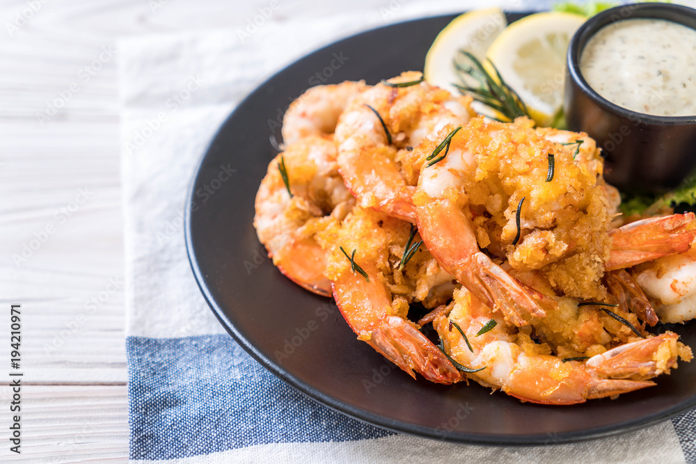 fried shrimps with sauce fried shrimps with sauce