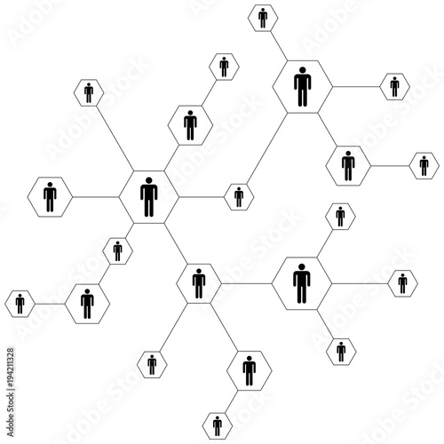 人物　アイコン　ネットワーク