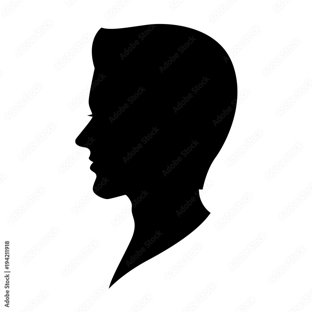 graphic human head, vector