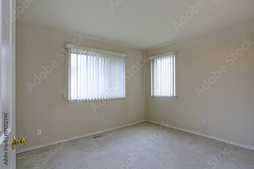 Empty room with cream walls paint color.