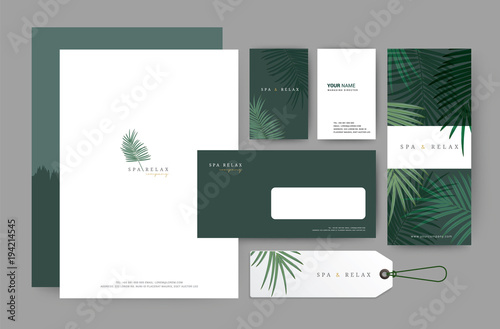 Branding identity template corporate company design, Set for business hotel, resort, spa, luxury premium logo, vector illustration © meowyomsee