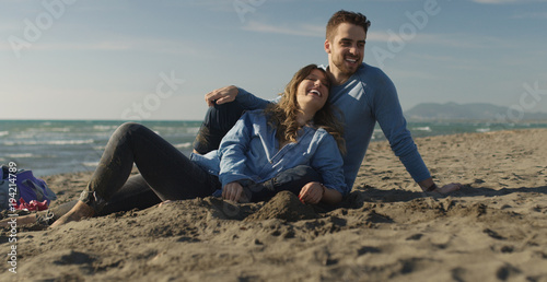 Couple enjoying time together at beach