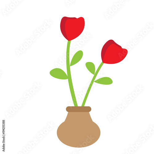 Cute rose on a pot