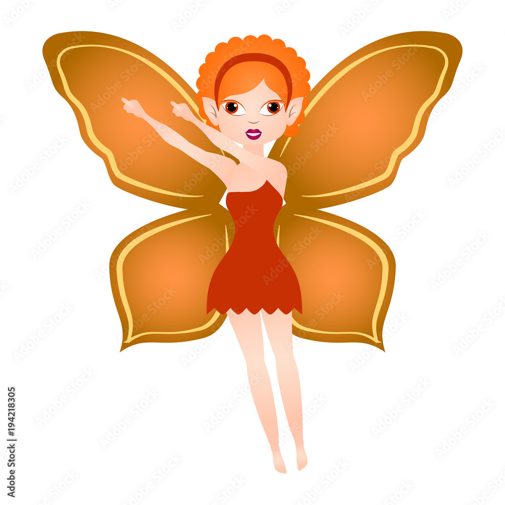 Cute magic fairy. Fantasy creature Cute magic fairy. Fantasy creature
