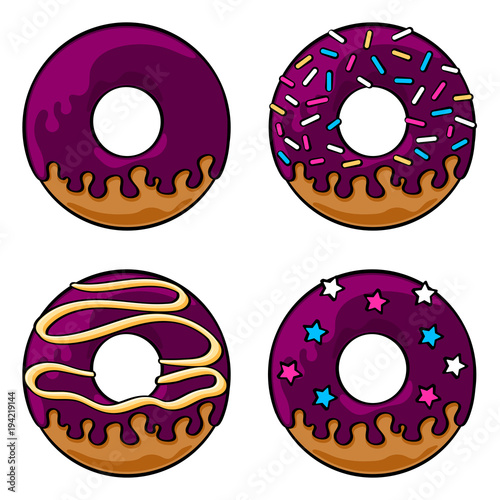 Glazed donuts set