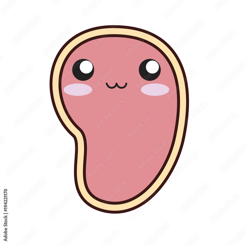 kawaii meat vector illustration kawaii meat vector illustration