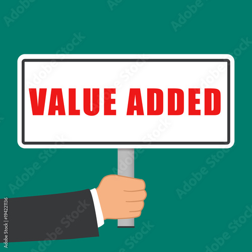 value added word sign flat concept © Francois Poirier