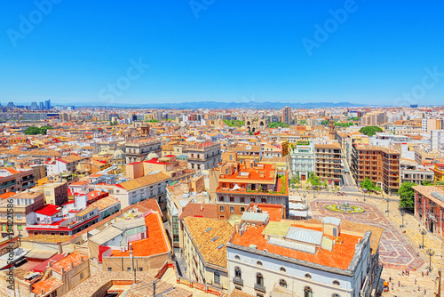 Panoramic view of Valencia, is the capital of the autonomous co