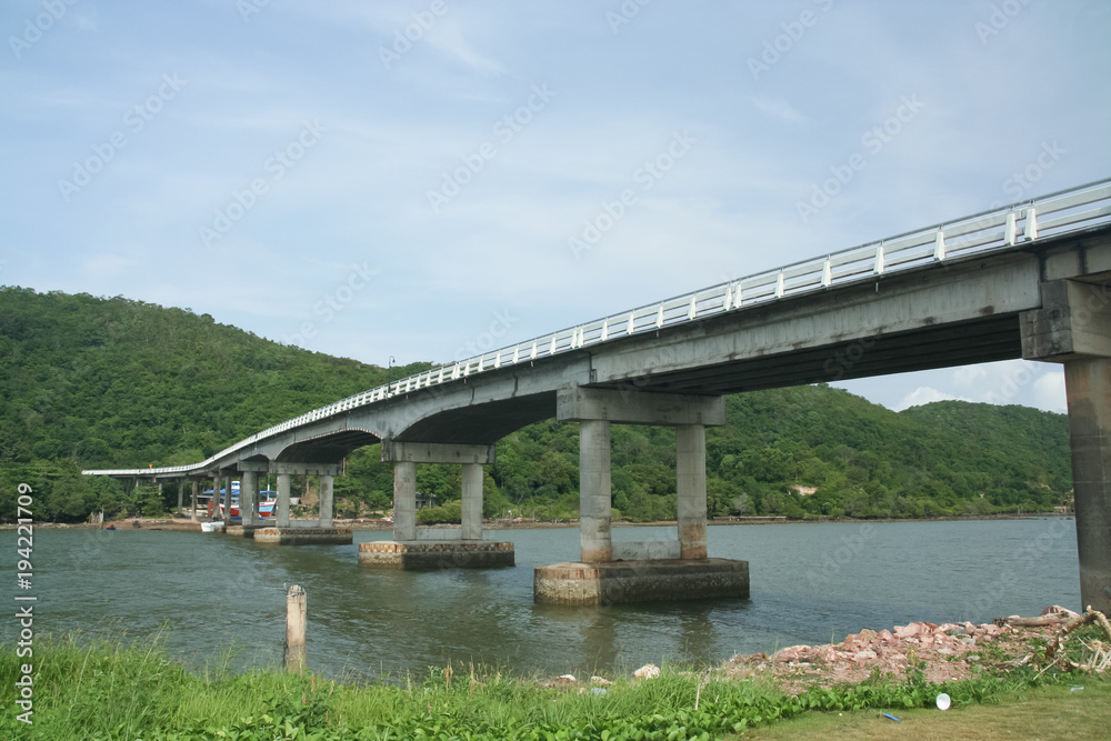 Road and Bridge in east region of thaibay thailand