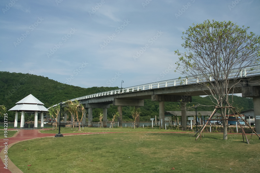 Road and Bridge in east region of thaibay thailand Road and Bridge in east region of thaibay thailand