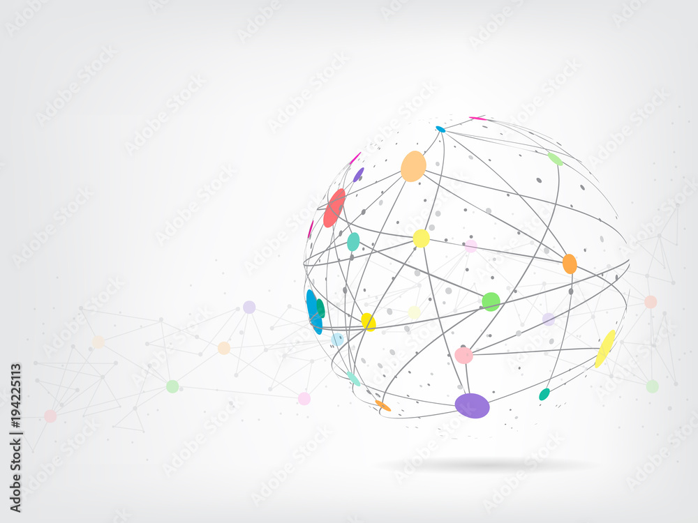 Global network background.Social media network concept.