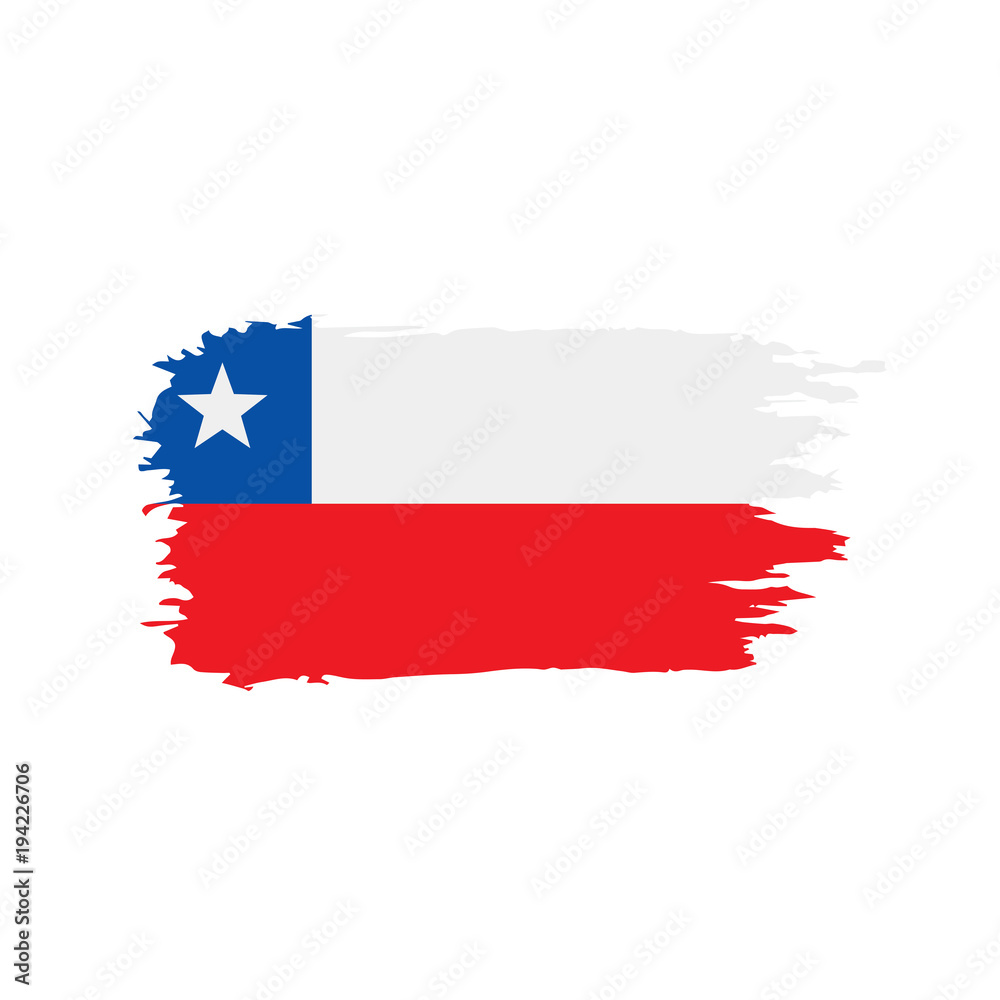 Chile flag, vector illustration Chile flag, vector illustration