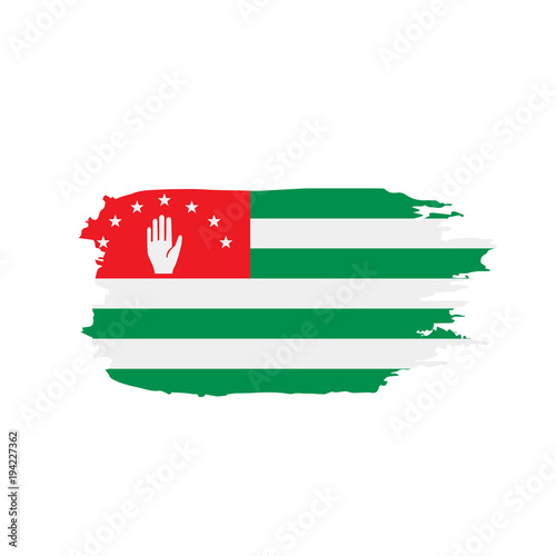 Abkhazia flag, vector illustration