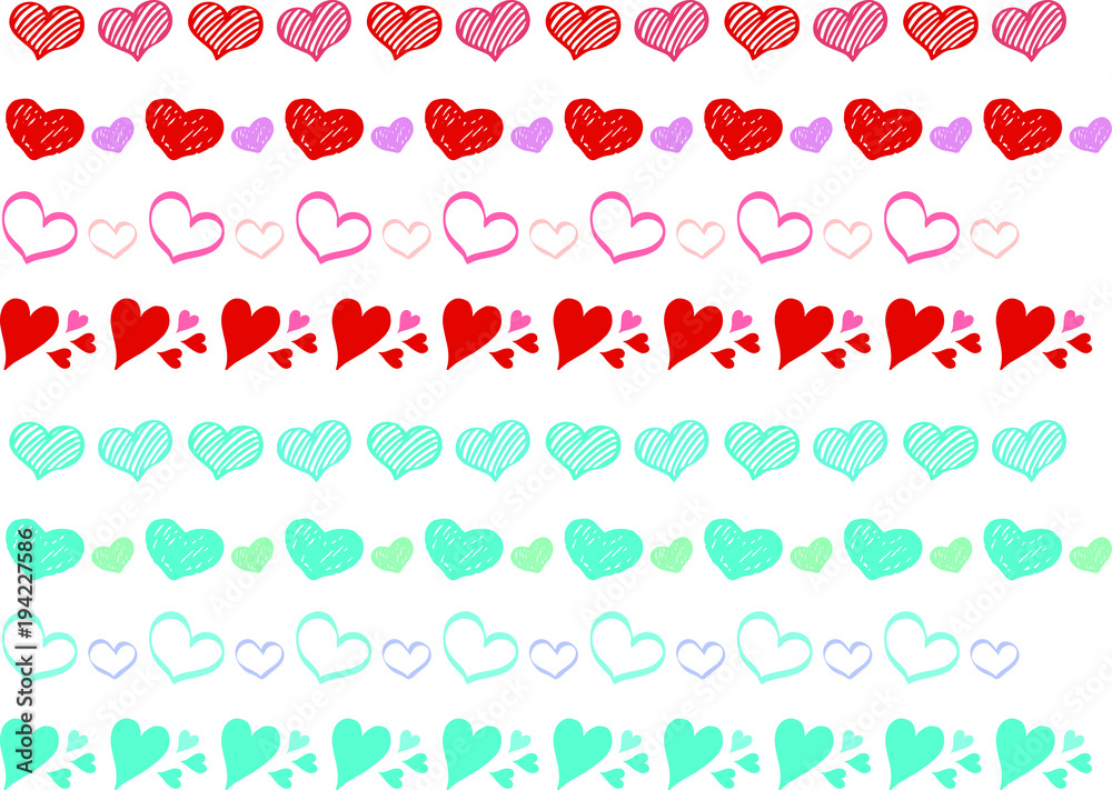 Heart's line set
