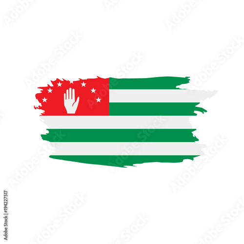 Abkhazia flag, vector illustration