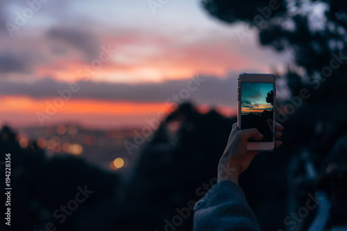 Young woman taking photo photo