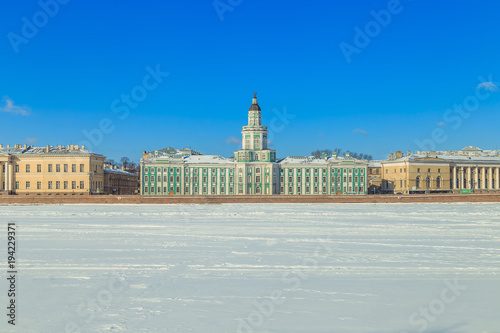 Kunstkammer in St. Petersburg in the winter