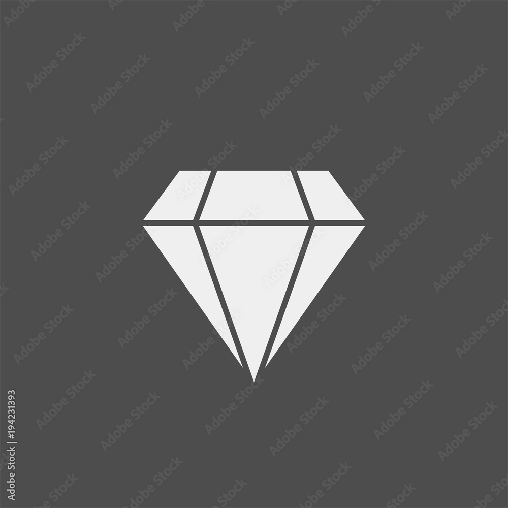 Diamond flat vector icon Diamond flat vector icon