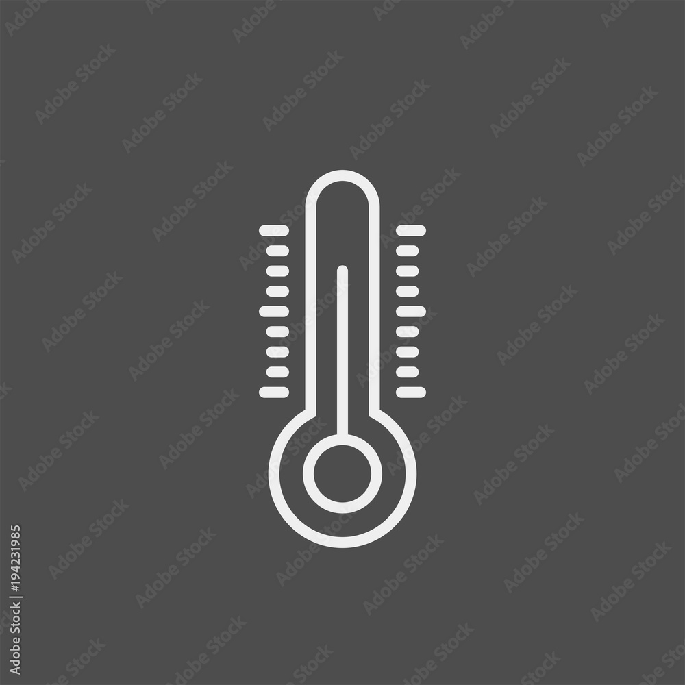 Thermometer flat vector icon. Temperature flat vector icon Thermometer flat vector icon. Temperature flat vector icon