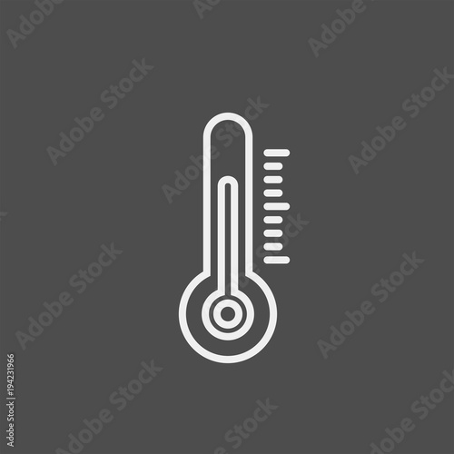 Thermometer flat vector icon. Temperature flat vector icon 