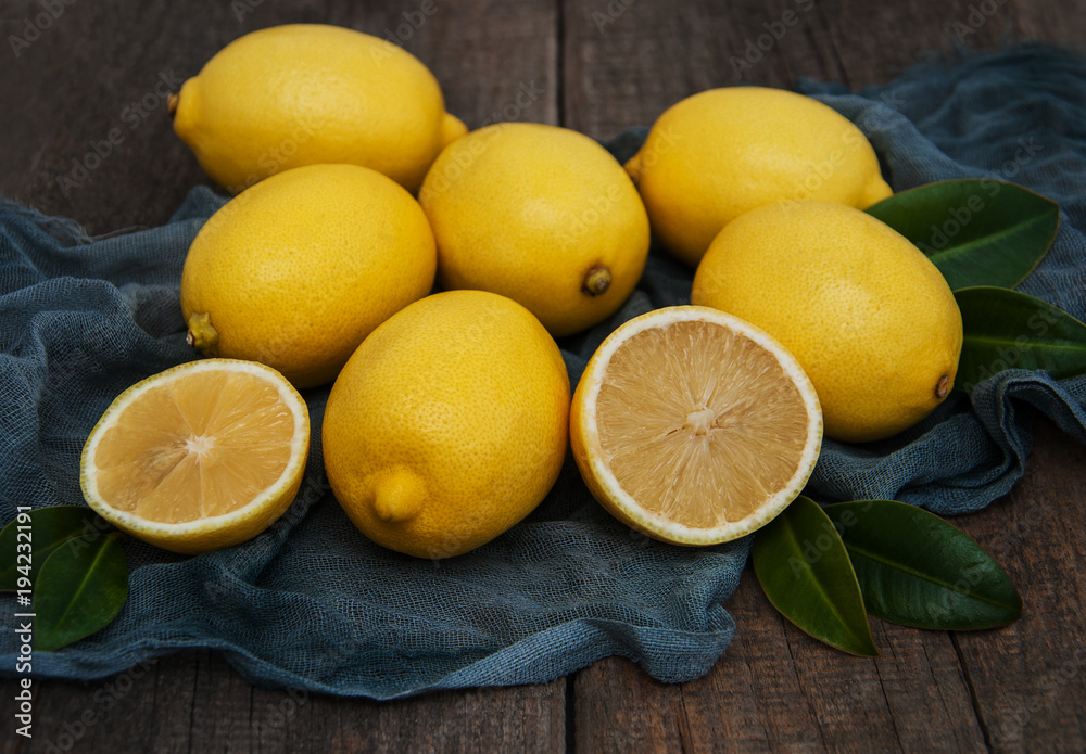 Fresh ripe lemons Fresh ripe lemons