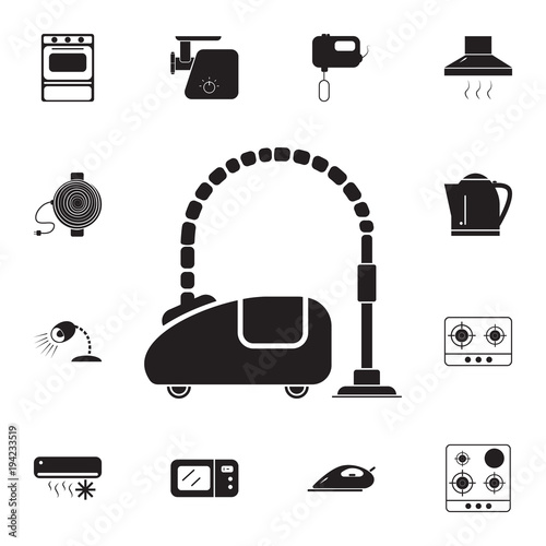 a vacuum cleaner icon on white background