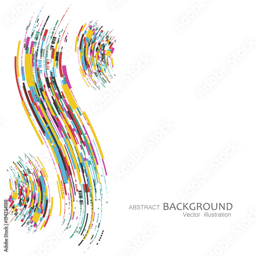 Abstract backgrounds with colorful wavy lines. Elegant wave design. Vector technology.