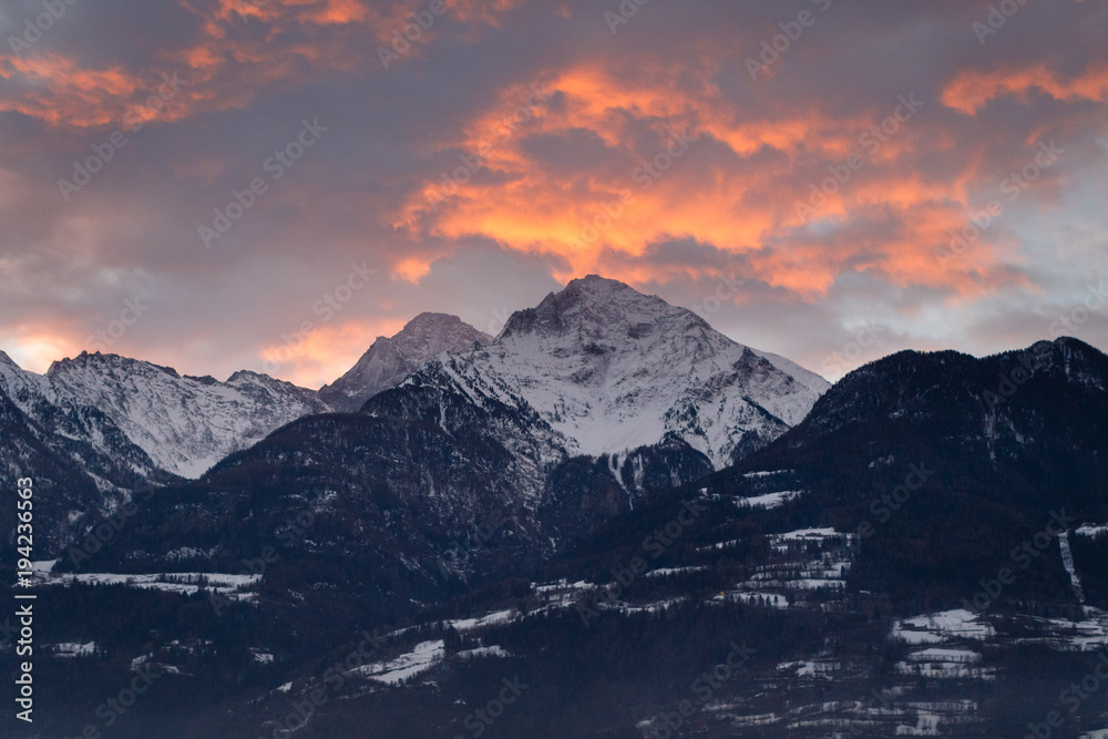 Sunrise in Aosta
