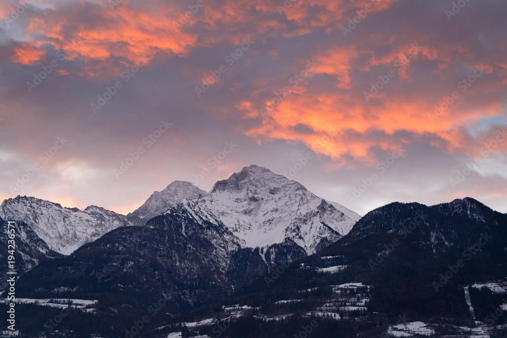 Sunrise in Aosta