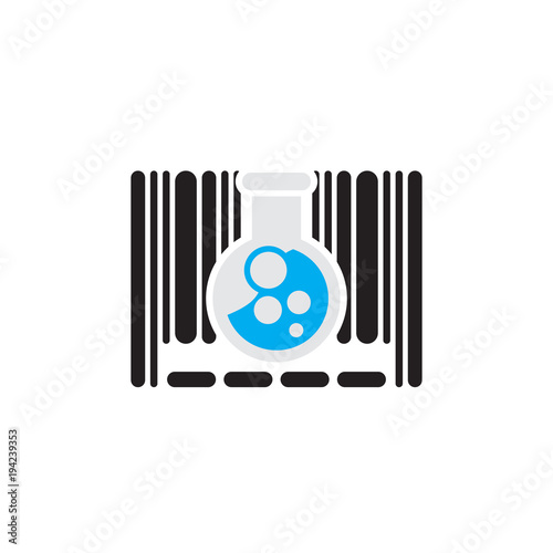 Lab Barcode Logo Icon Design