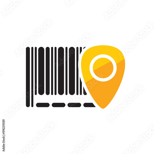 Pin Barcode Logo Icon Design