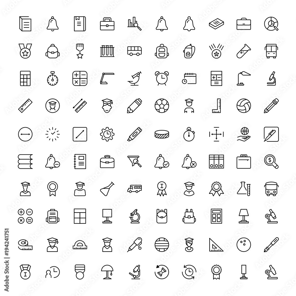 Fototapeta premium Flat icon set