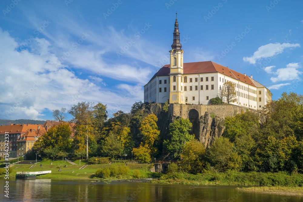 Castle in Decin on the Elbe in the Czech Republic