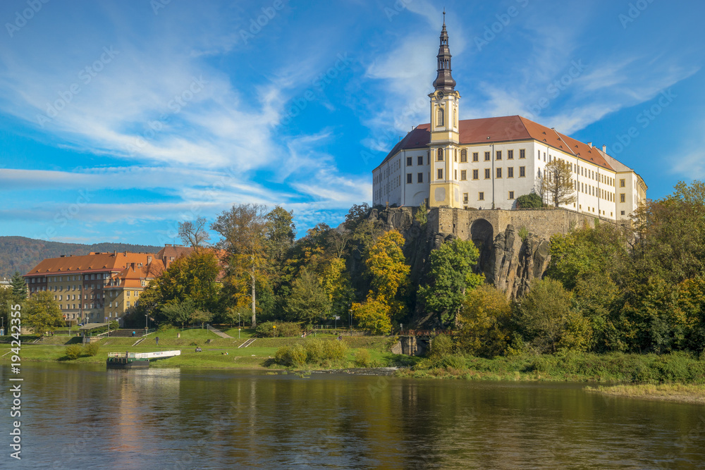 Castle in Decin on the Elbe in the Czech Republic