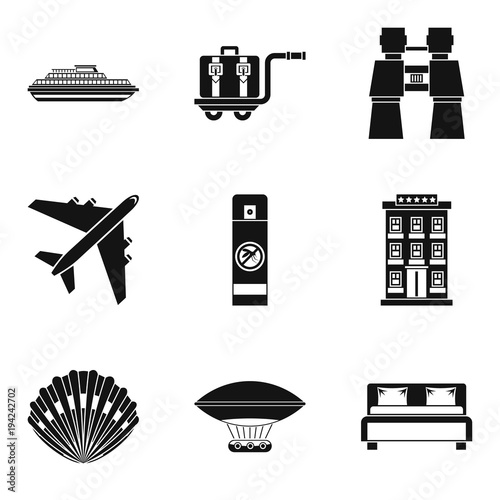 Fresh impression icons set, simple style