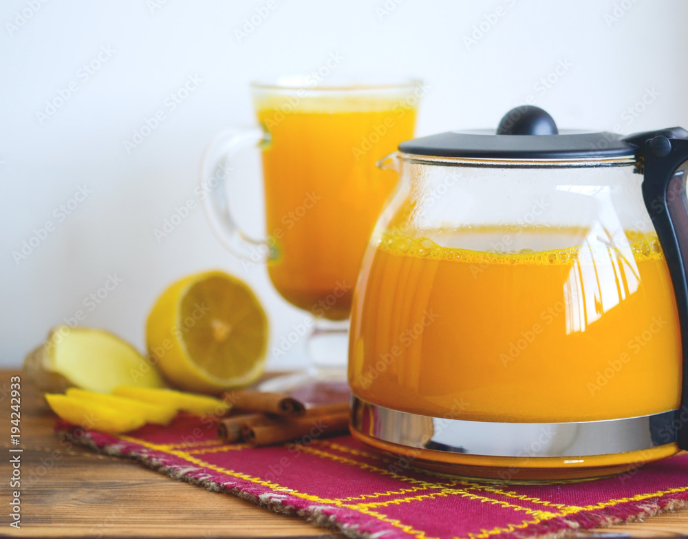 облепиховый чай. Травяной чай. Напиток ягодный Stock Photo | Adobe Stock