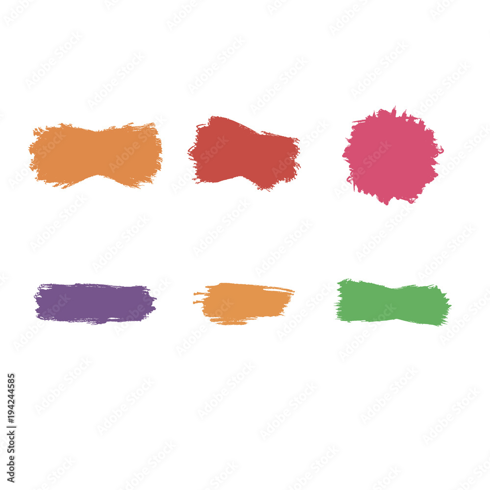 Paint brush spots, highlighter lines or felt-tip pen marker horizontal blobs. Paint brush spots, highlighter lines or felt-tip pen marker horizontal blobs.