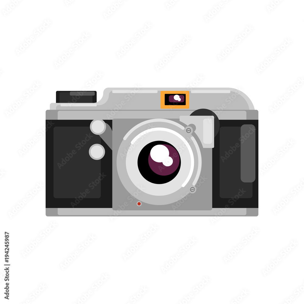 Retro photo camera vector Illustration on a white background Retro photo camera vector Illustration on a white background