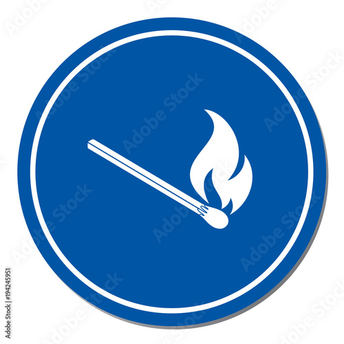 Match fire icon vector