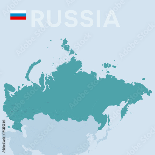 Verctor Map of cities and roads in Russia.