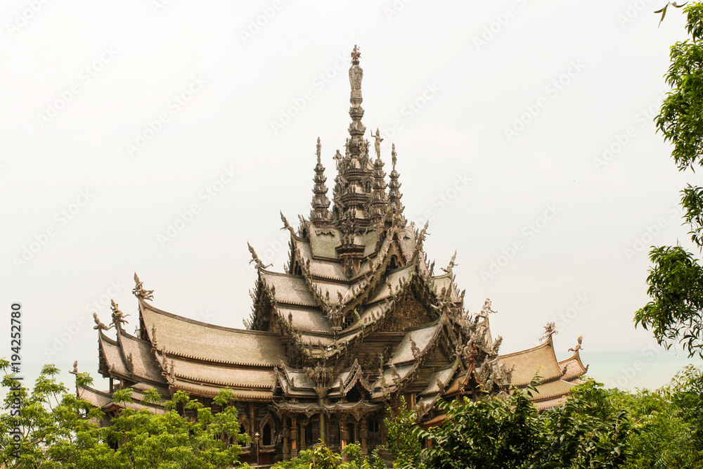 Thailand. The Wooden Temple of Truth in Pattaya. Thailand. The Wooden Temple of Truth in Pattaya.