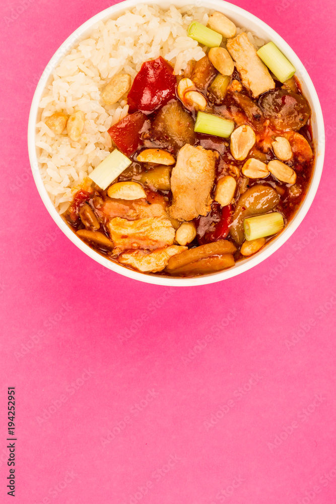 Chinese Style Chicken Kung Po With Rice