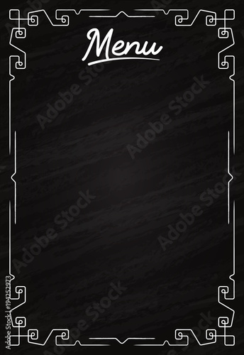 Menu de restaurant ou mariage sur tableau noir - ardoise