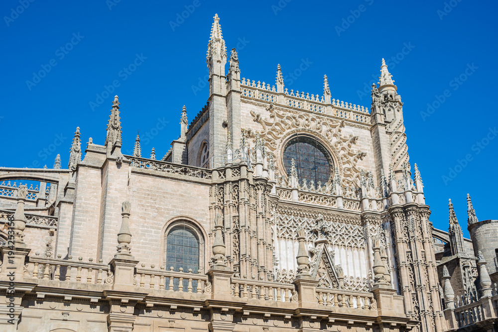 Cathedral of Santa Maria de la Sede de Sevilla in Seville, Spain.