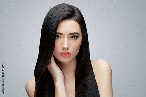 Photography Brunette asian girl with long straight hair