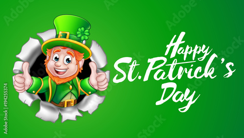 Happy St Patricks Day Leprechaun Thumbs Up