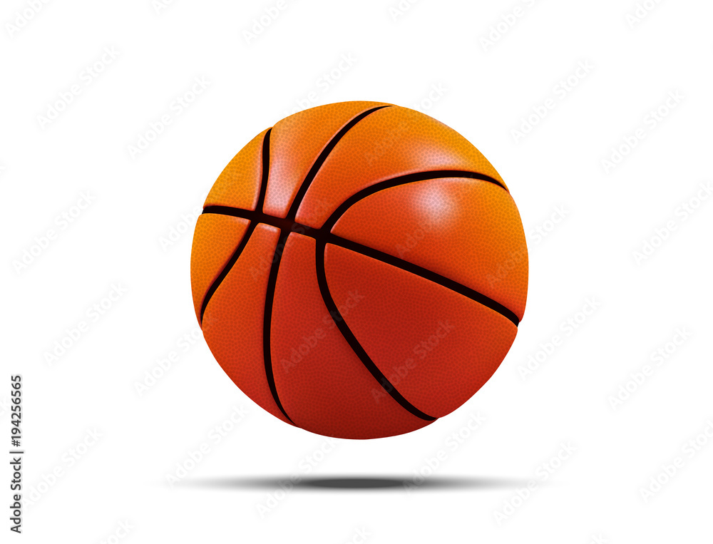 Vector Basketball ball isolated on a white background. Realistic 3d Fitness symbol