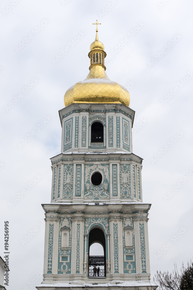 Obraz premium Exterior of the bell tower at the St. Sofia Cathedral in Kiev (Kyiv), Ukraine, Europe