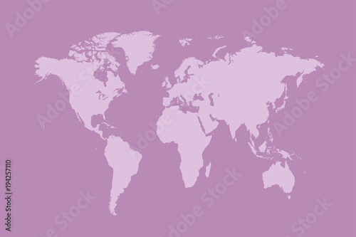 Ultra violet world map modern design 2018