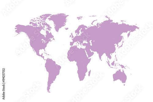 Ultra violet world map modern design 2018